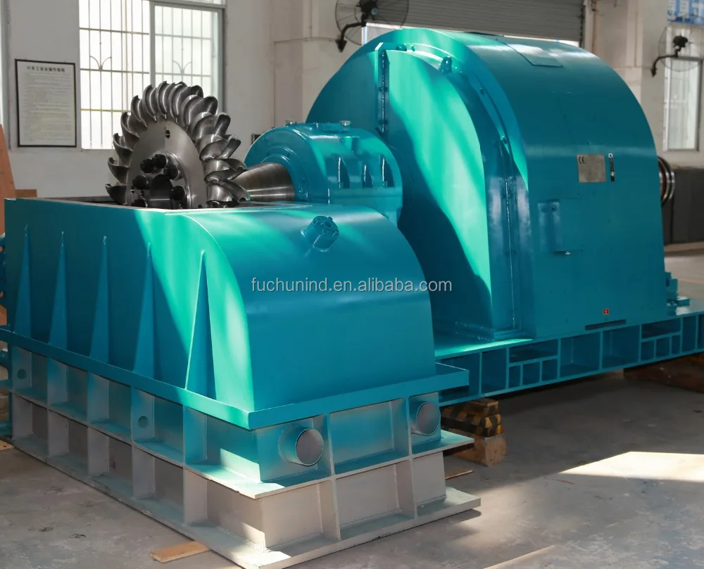 2 мВт, высокая водяная головка, два сопла, турбина Pelton для гидроэлектростанции