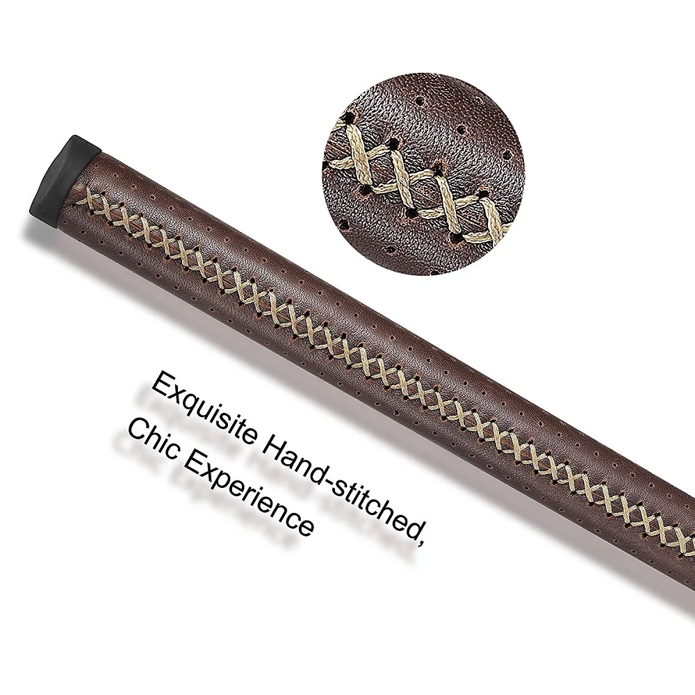 Новые захваты для клюшек для гольфа из натуральной кожи цвета шампань