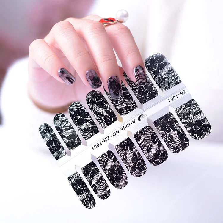 
Wholesale Sexy Lace Water Transfer Nail Art Stickers nail sticker printing paper 