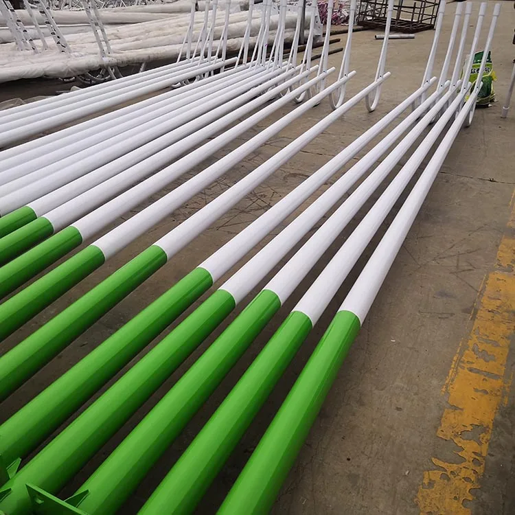 Galvanized street lamp pole / Mid hinged steel lighting pole with CE approved