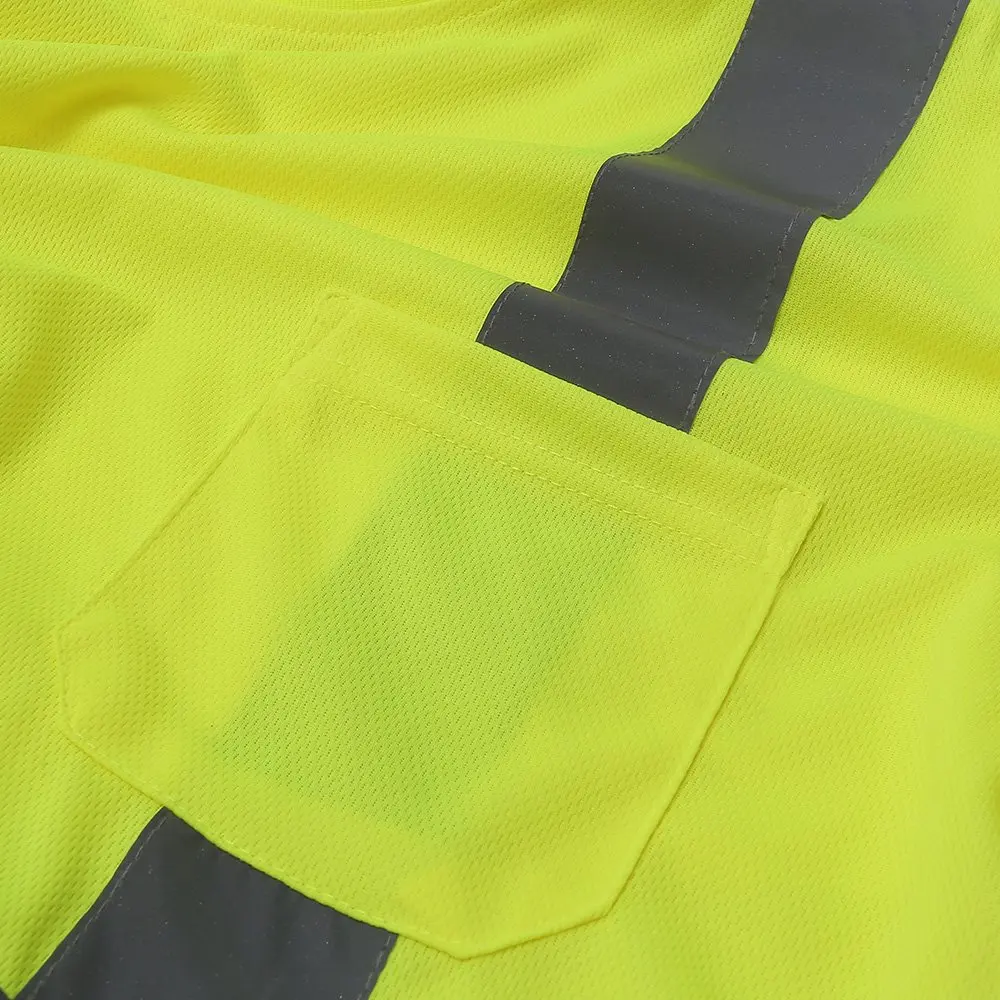 ZUJA ANSI 107 Factory Directly Fluorescent Safety Hi vis Shirt