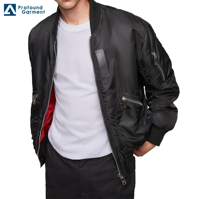 Wholesale High Quality Different Colors Functional Pocket Puffy Sport Fly Bomber Jacket Mens