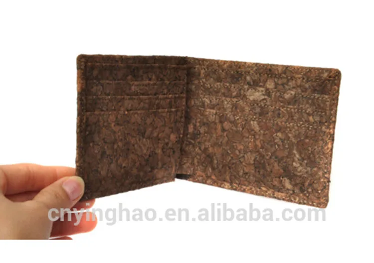 Custom Vegan Slim Unisex Purse RFID Leather Cork Wallet