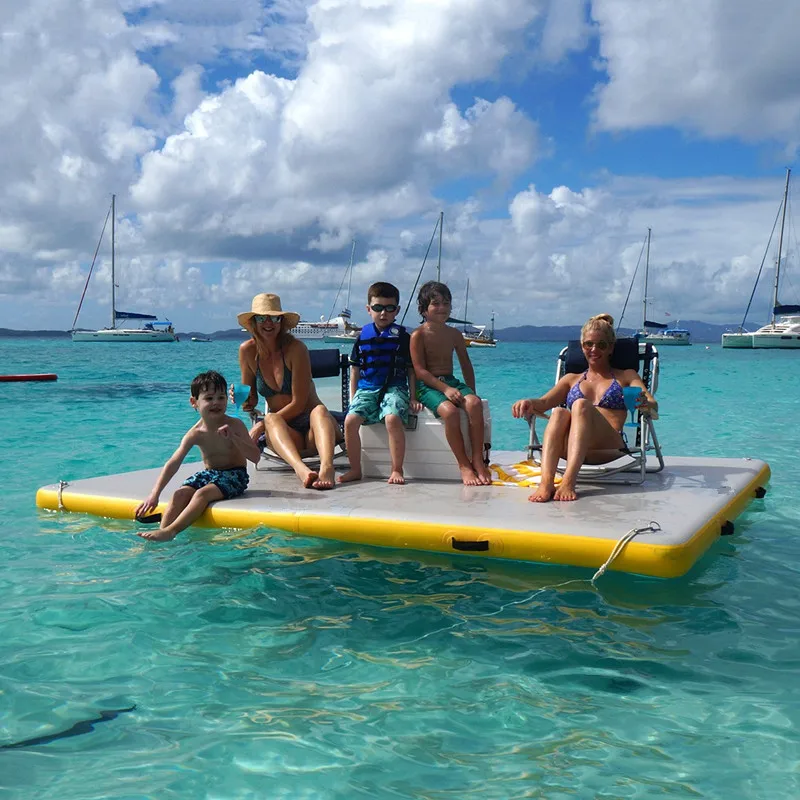 
Durable inflatable floating island high quality floating mat inflatable pontoon used floating dock 