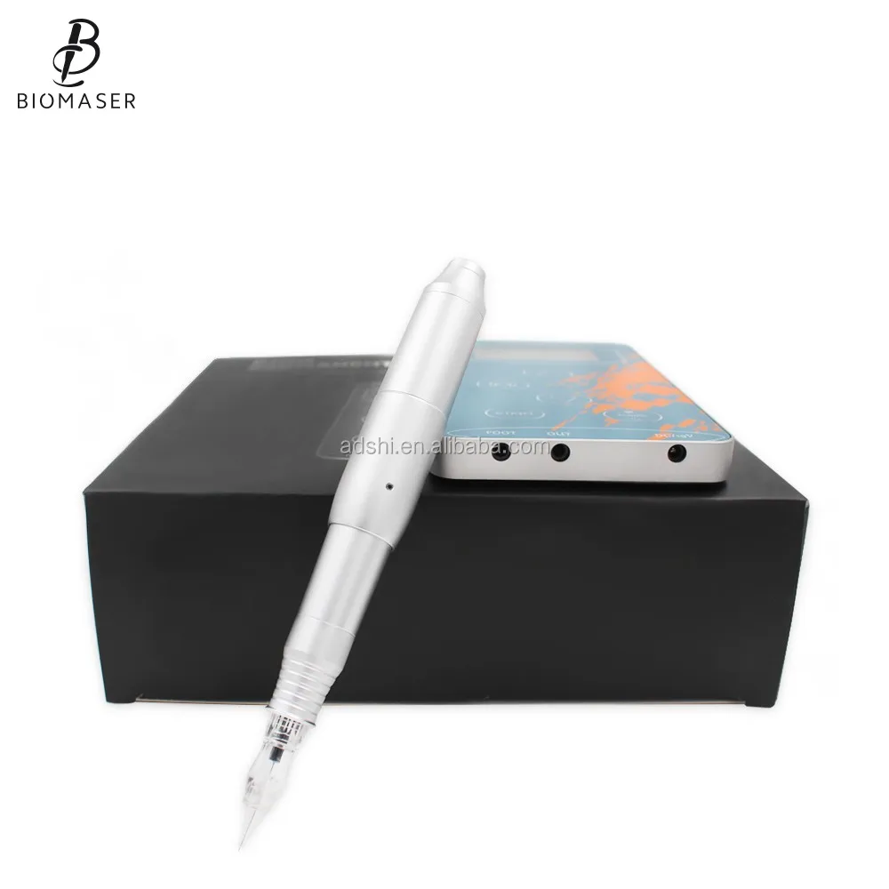 Biomaser tattoo machine/Private labeling beauty device Permanent make up embroidery machine with rotary tattoo machine gun