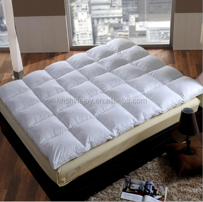 
high quality double size 100% goose down mattress topper bed mattress Feather Mattress 