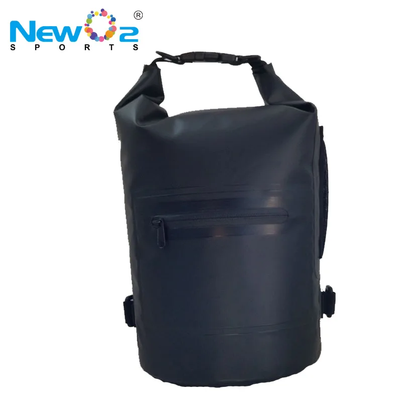 New Design Zipper Pocket Roll Top Custom Logo 100%  Waterproof 2L 5L 10L Dry Bag for Camping Fishing Swimming