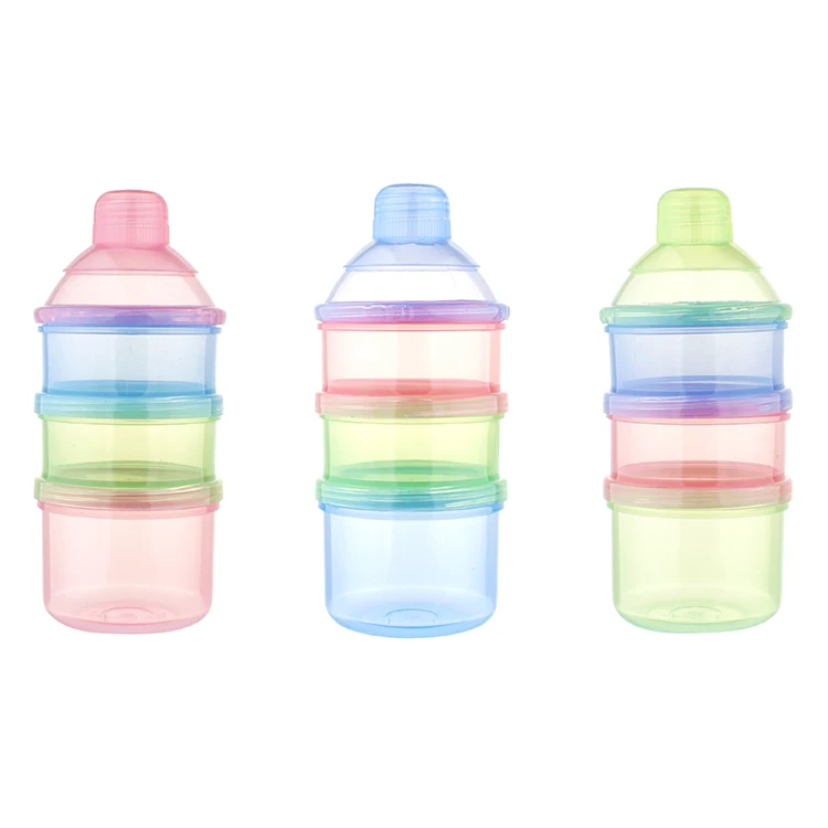 High Quality 3 Compartment Milk Powder Container, Food Dispenser Container