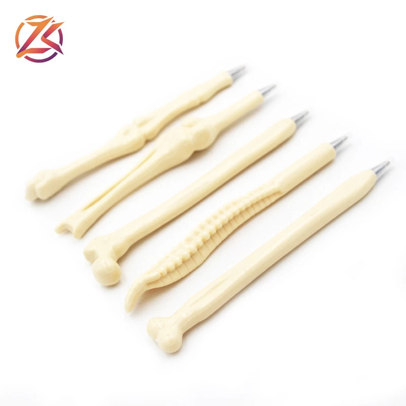 
Novelty plastic creative design bone shaped ballpoint pen for Hospital medical writing 