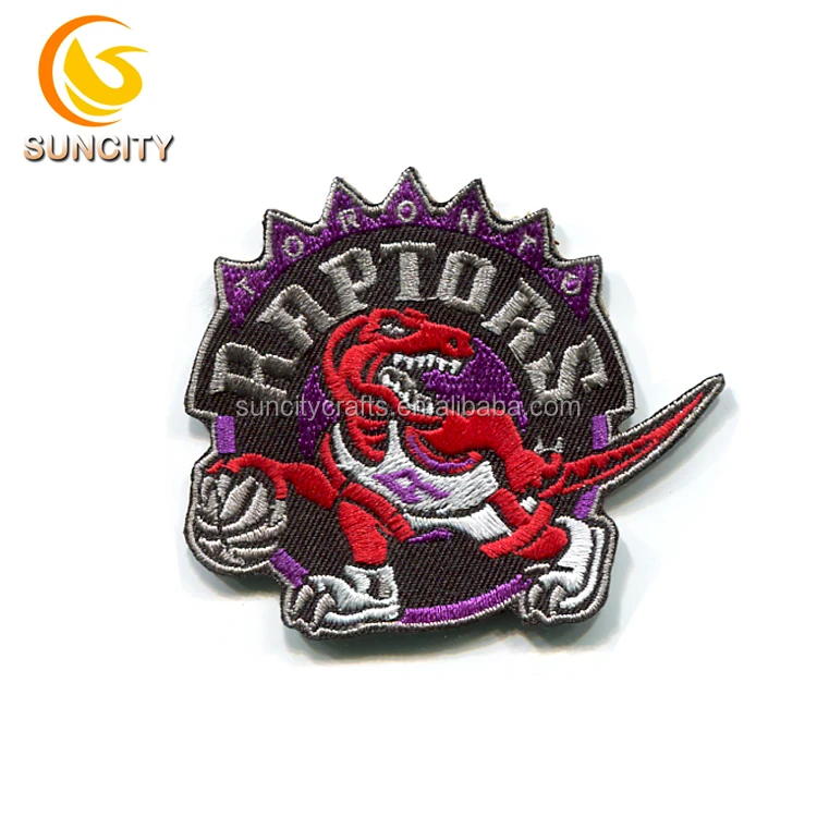 Promotional Design Patch For Basketball club Tyrannosaurus Raptors Embroidery Patch