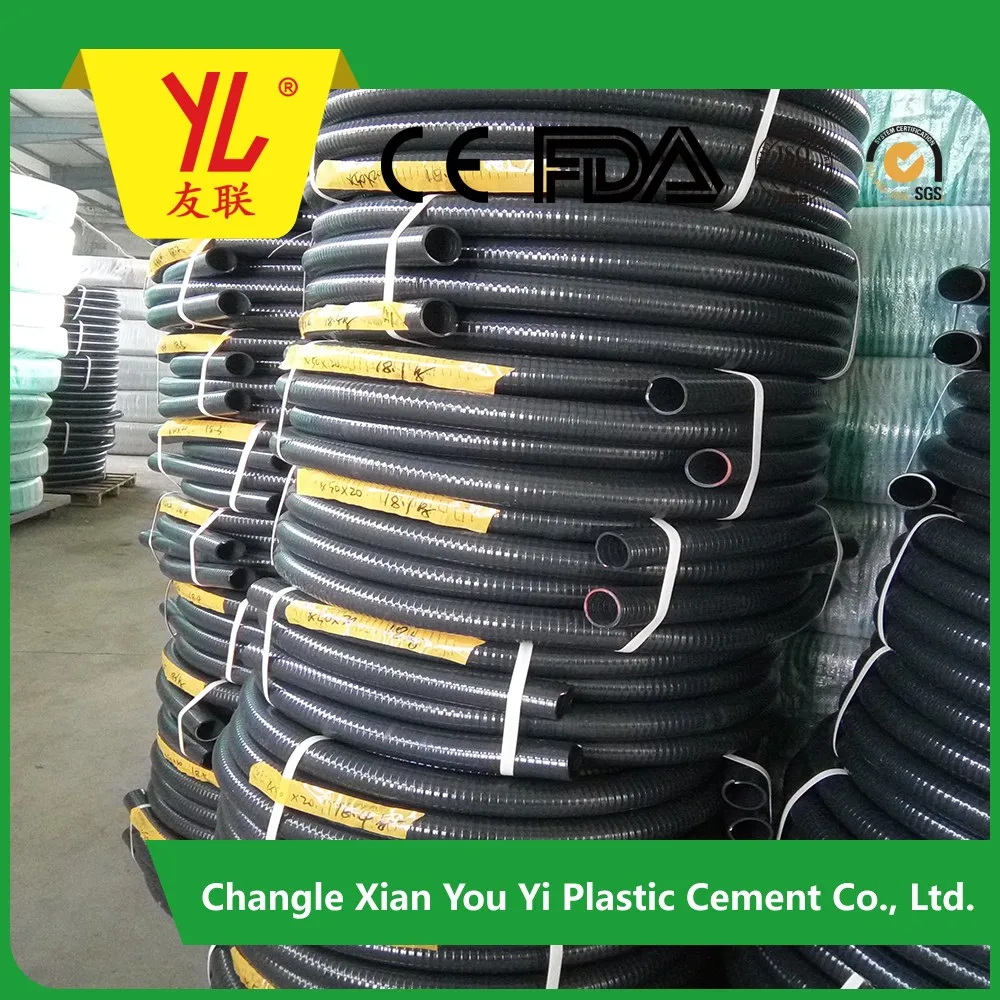 black color No smell plastic rigid Spiral flexible pvc hose
