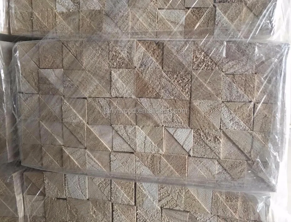 Solid wood chamfer strip for building