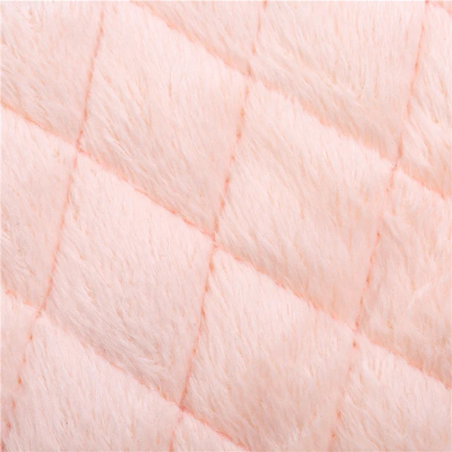 Hot sale pink fluff cosmetic bag with little star