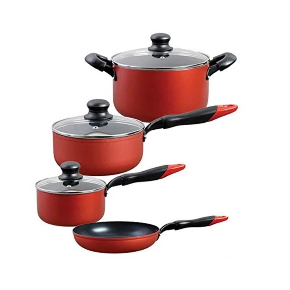 
Tianjiu Aluminum Cookware Set 7 PC Non Stick Pots And Pans 