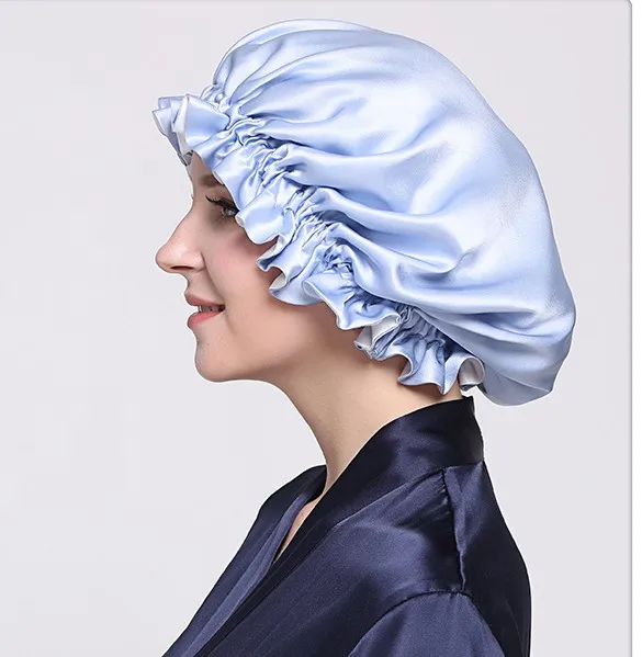 Double Sides Silk Sleeping Bonnet silk sleep hat