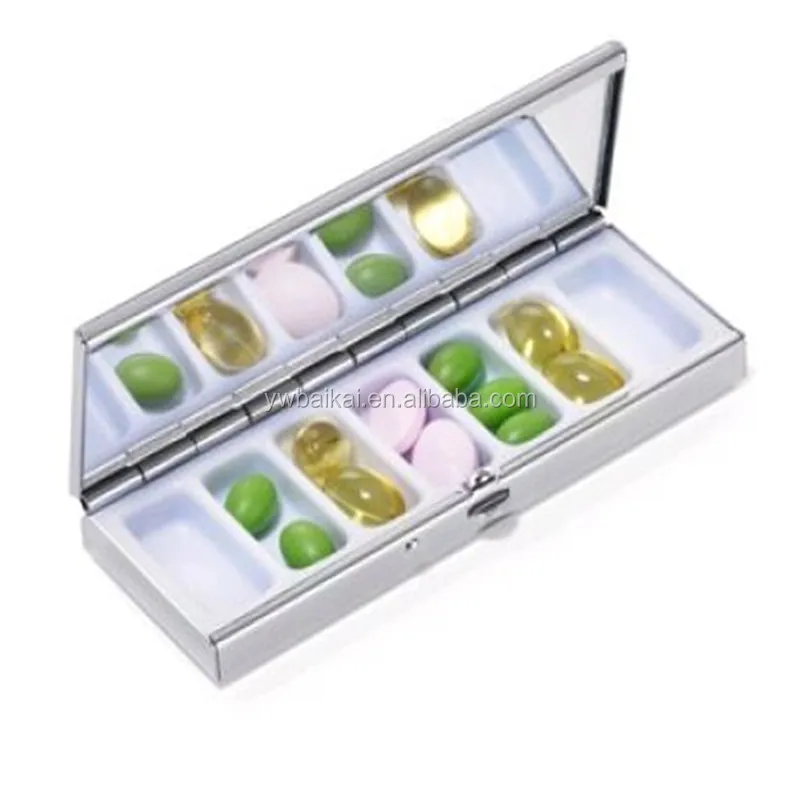 Portable Bling Pill Box Medicine Dispenser Storage Bottle Waterproof Pill Case Container Pill Holder With Keychain Outdoor Using