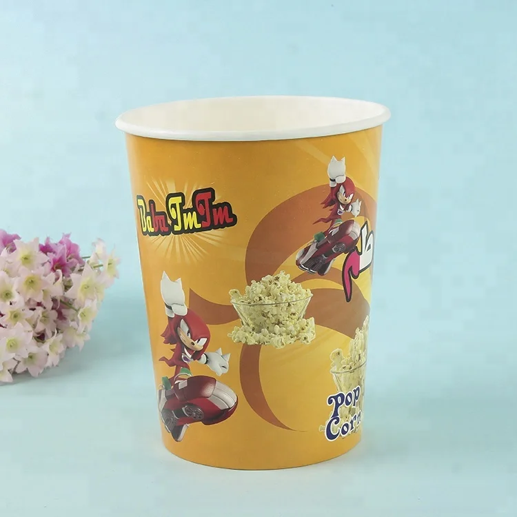 Одноразовый бумажный ковш для попкорна с принтом на заказ