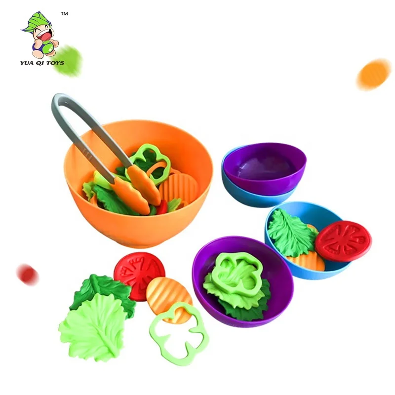 Kids Vegetables pretend play suit Toy salad set Kitchen food toy