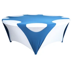Стрейчевый спандекс 60 дюймов Круглая скатерть накладка скамья покрытие стола завод-производитель для свадьбы украшение выставки