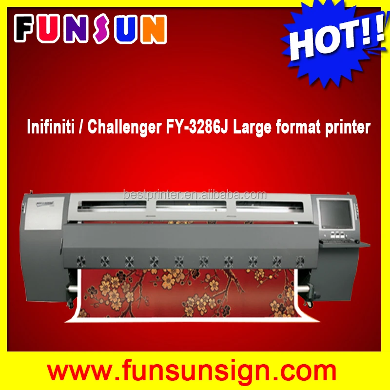 Original Infiniti / Challenger FY-3286J 3.2m/10ft eco solvent printer for flex banner printing