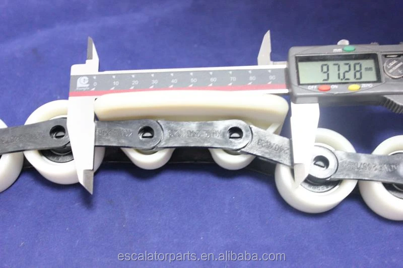 
22 Rollers Escalator Handrail Newel Roller Chain NYLON FRAME for KONE, O&K 