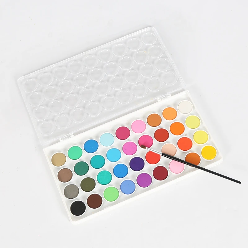 SIMBALION  High quality 12/24/36/48 solid watercolor cake powdery watercolor cake