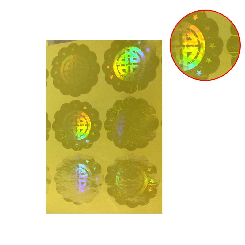 customized transparent hologram sticker id card overlay hologram stickers with letter