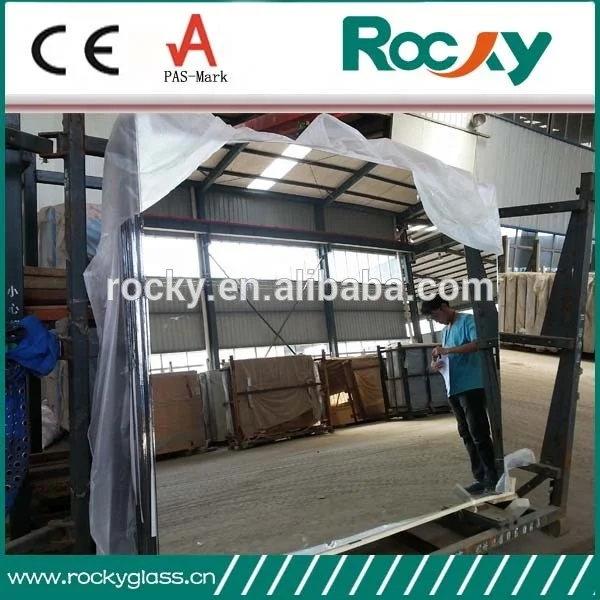 Qingdao Factory Double coated Clear and Tinted Silver and Aluminum Mirror glass sheet for building room decoration
