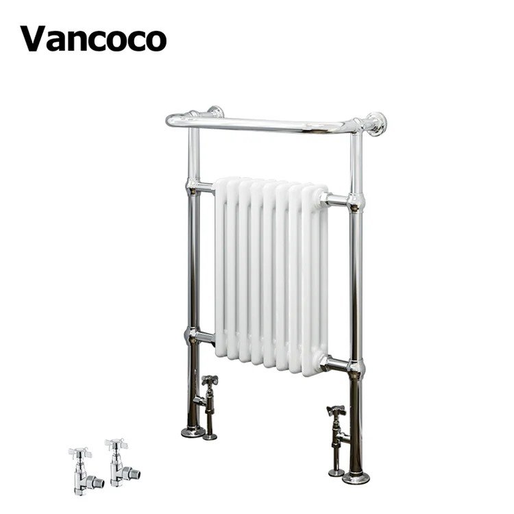 Traditional white towel rail electric heated bathroom towel bar thermostatic towel radiator valve manufacturer VANCOCO