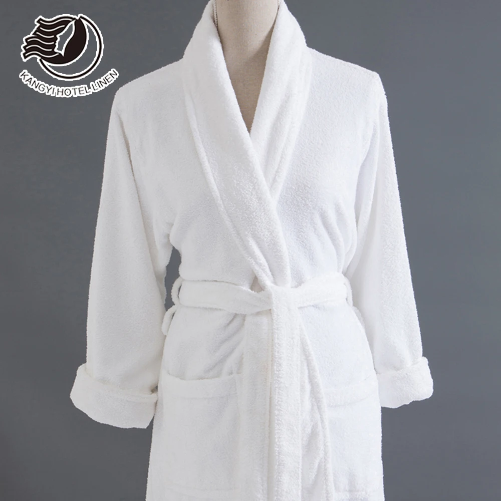 5 Star Hotel Bathrobe White Coral Fleece Bthrobe Luxury Warm Fleece Bathrobe