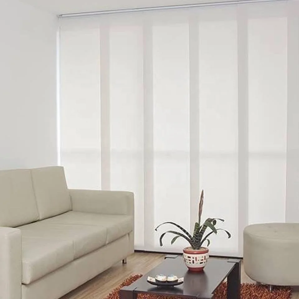Haoyan products panel blinds part 4 way track with custom made blackout fabric