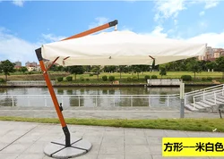 European high-end commercial solid wood square outdoor umbrella