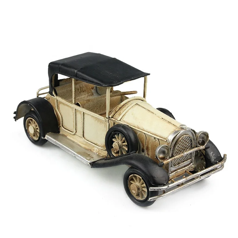 Iron Retro Car Figurines Classic Car Craft Style Home Office Desktop Decoration Metal Car Statue Crafts