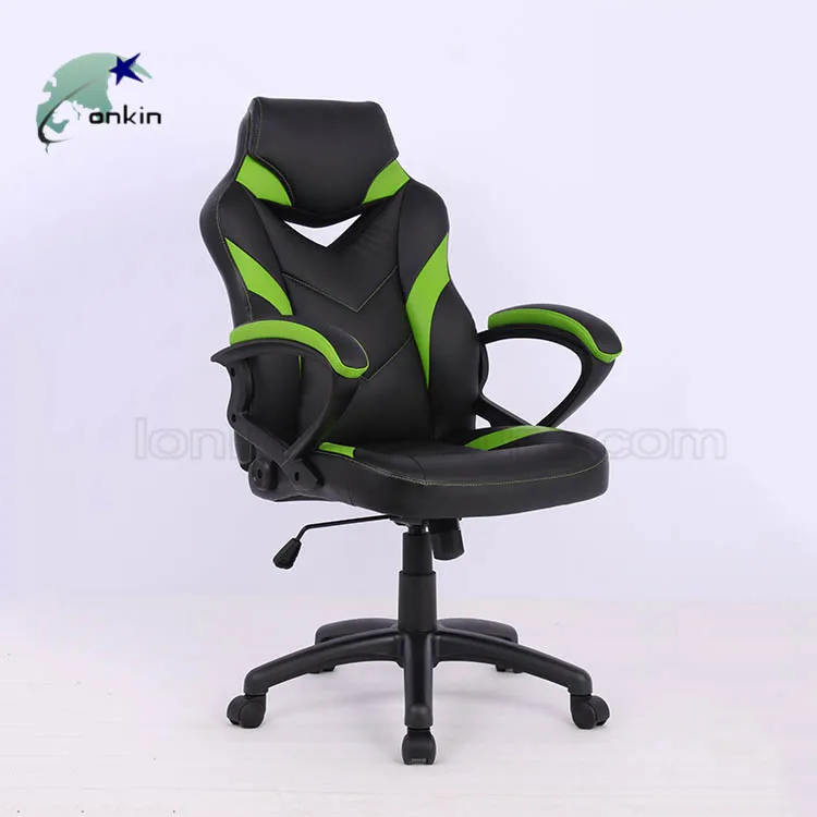 New Design Luxury PC Racing Reclining Game Chair Adjustable Armrest Leather Gaming Chair