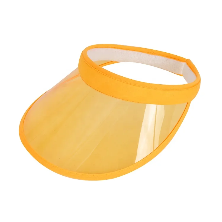 EM-PV-2  YiWu ChunChao PVC adults/children colourful promotional outdoor fashion plastic green sun visor