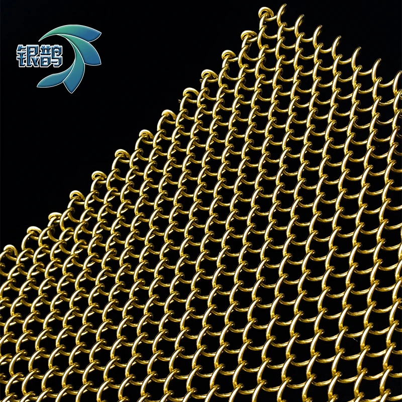 Popular metal coil drapery used for indoor decorative mesh curtain