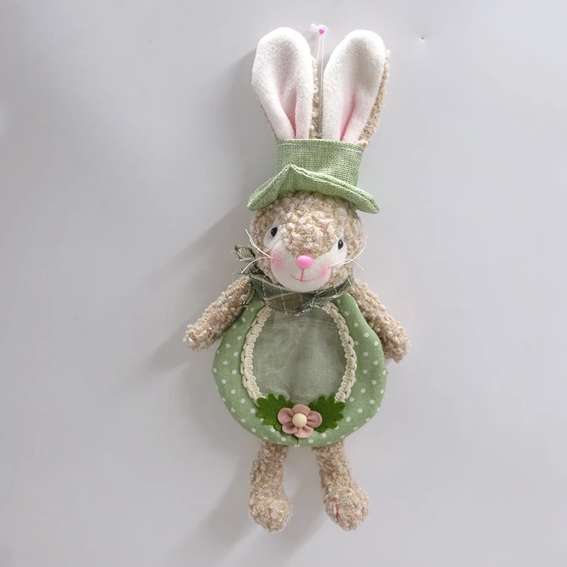 
26CM easter bunny candy bag with PP window for home deco accessories items 