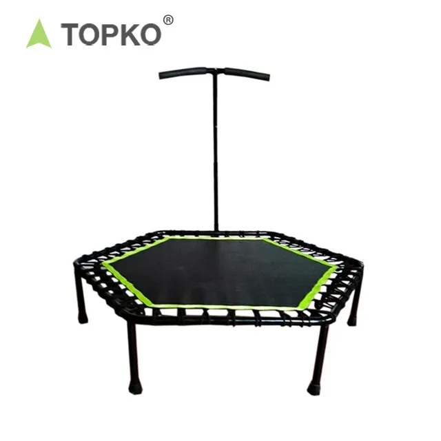 TOPKO Reliable Adult Indoor Bungee Cord Jumping Rebounder Gymnastic Fitness Mini Hexagon trampoline