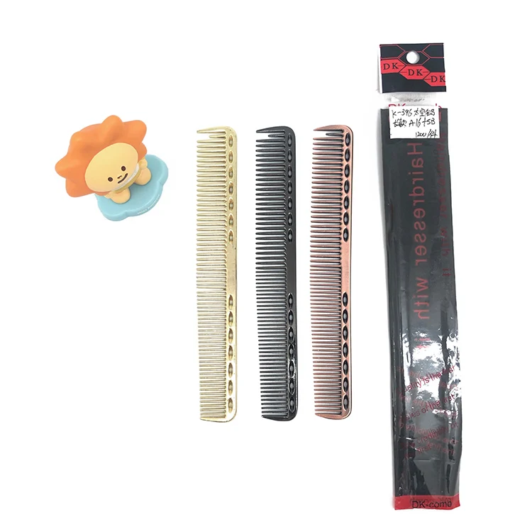 Professional China Suppliers Barber Salon Space Aluminum Hair Comb Metal Cutting Hairdressing Combs