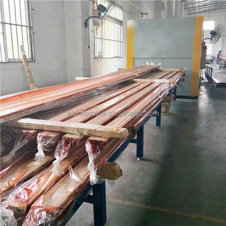 Aluminum profiles Wood grain transfer machine,Aluminum profile wood effect transfer film coating line for window and door