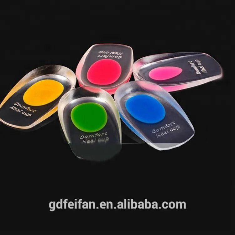 Hot sale  silicone heel pad cushion shock absorption relief heel pain gel insole for foot heels