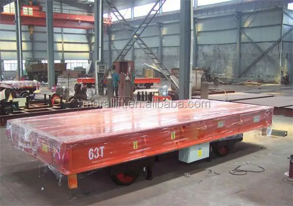 steel coil handling large table electric flat bed rail transfer car