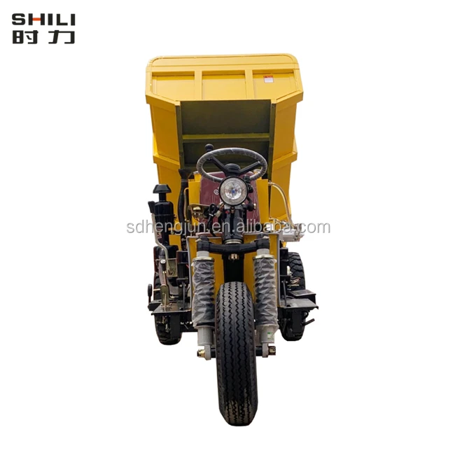 
SL 1-4ton loading capacity mini diesel tricycle/three wheels dump tricycle for mining 