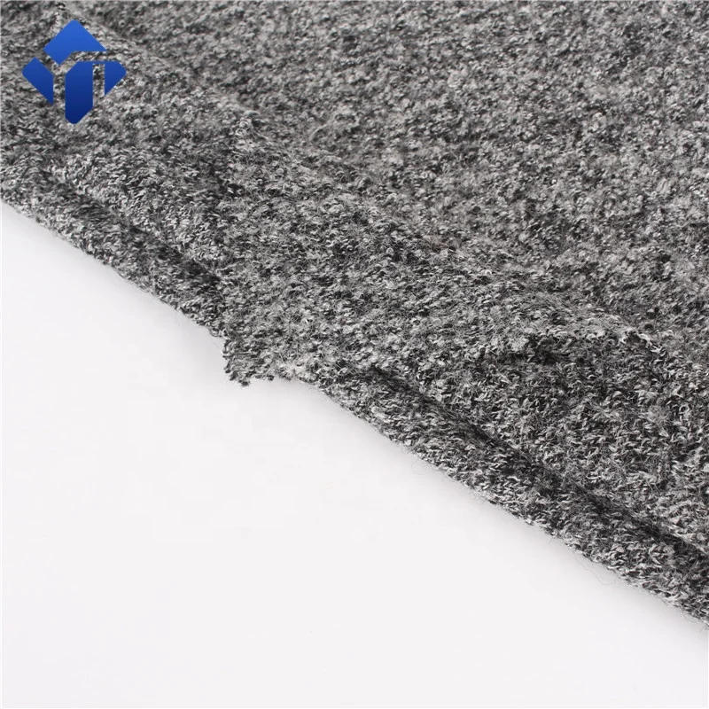 Горячая Распродажа шерстяная вискозная смесь кипяченая трикотажная шерстяная ткань для пальто