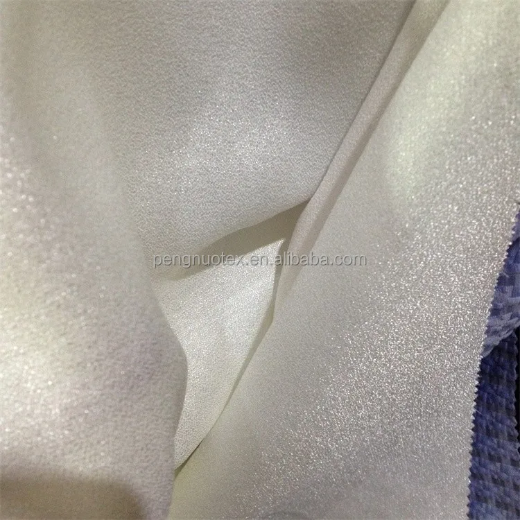 wholesale100% polyester shimmer chiffon fabric/glitter chiffon fabric for apparel and dress