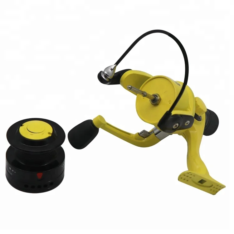 Double Drag REAR Spinning Reel Larger Spool Max Drag Sea Boat Spinning yellow Fishing Reel