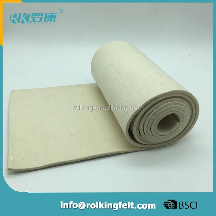 industry use 100% wool felt belt Steel Slitting Machine Felt 10mm
