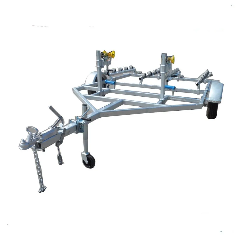 galvanized roller steel boat trailer for double jet ski
