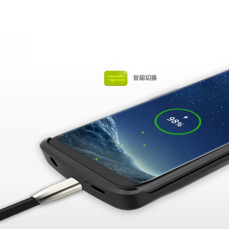 5000mAh Rechargeable External Battery Portable Charger Protective Charging Case Power Bank Cover for Samsung Galaxy S8