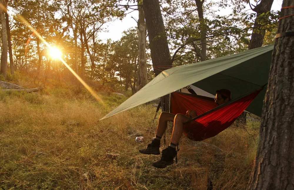 300x300cm 210T Polyester Hammock Camping Tarp Rain fly Camping Tent